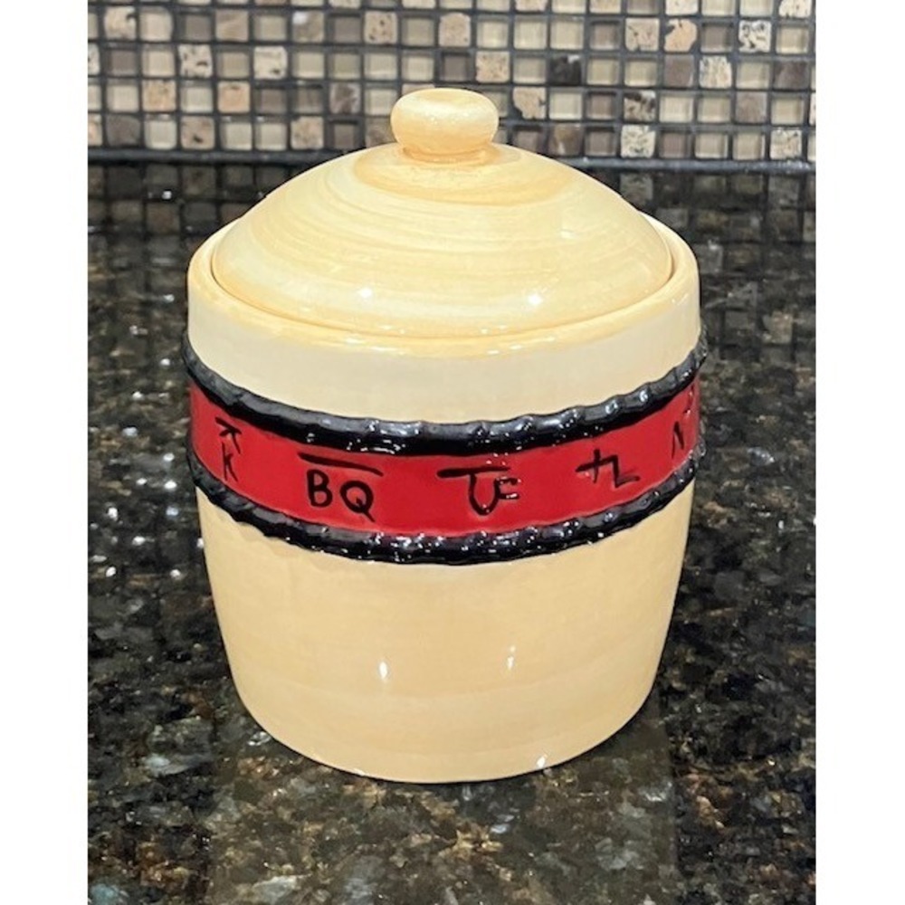 2011 Montana Lifestyles Branded Rose 5" Ceramic Canister with‎ Lid